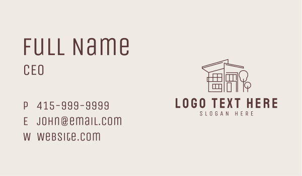 Modern House Architecture Business Card Design Image Preview