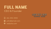 Rustic Craft Beer Wordmark Business Card Design