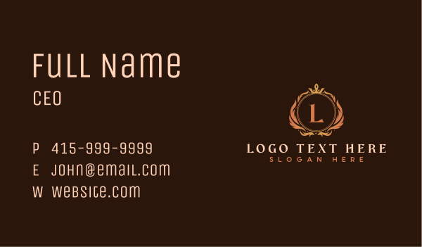 Premium Crown Crest Business Card Design Image Preview