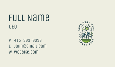 Watering Can Floral Gardening Business Card Image Preview