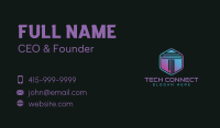 Gradient Letter T Technology Business Card Image Preview