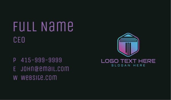 Gradient Letter T Technology Business Card Design Image Preview
