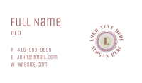 Watercolor Cosmetology Lettermark Business Card Image Preview