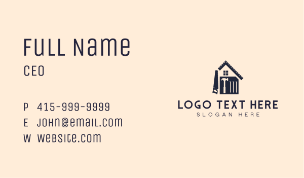 Construction Tools House Contractor Business Card Design Image Preview