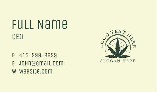 Marijuana Weed Leaf Business Card Design Image Preview