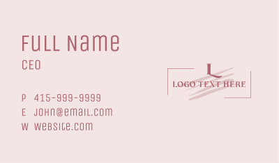 Cosmetic Fashion Letter Business Card Image Preview