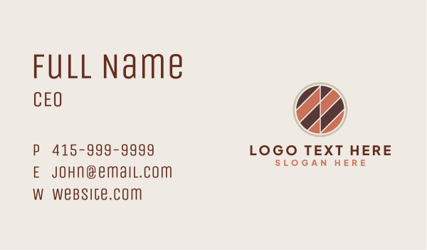 Circle Floor Tile Business Card Design Image Preview