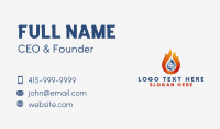Flame Snowflake Droplet Business Card Image Preview