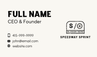 Grunge Minimalist Cycling Letter Business Card Image Preview