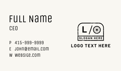 Grunge Minimalist Cycling Letter Business Card Image Preview
