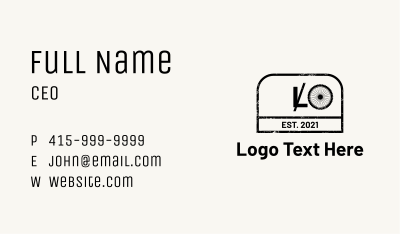 Grunge Minimalist Cycling Letter Business Card