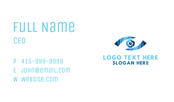 Blue Eye Vision Business Card Design Image Preview