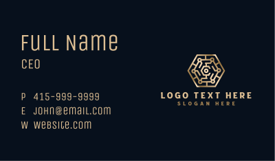 Cryptocurrency Blockchain Technology Business Card Image Preview