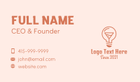 Cocktail Lightbulb  Business Card Image Preview