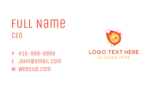 Naughty Fire Mascot Business Card Design Image Preview