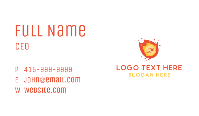 Naughty Fire Mascot Business Card Image Preview