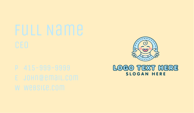 Baby Hug Mascot Business Card Image Preview