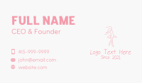 Pink Ballet Dancer Business Card Design