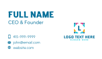 Multi Color Frame Lettermark Business Card Image Preview