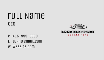 Fast Car Mechanic Vehicle Business Card Image Preview