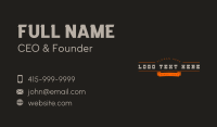 Rustic Pub Wordmark Business Card Design