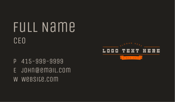 Rustic Pub Wordmark Business Card Design Image Preview