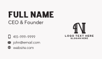 Creative Firm Letter N Business Card Image Preview