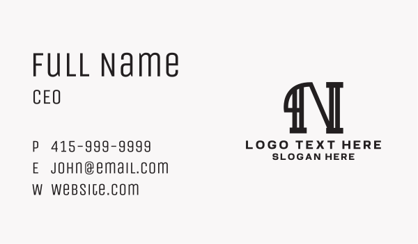 Creative Firm Letter N Business Card Design Image Preview