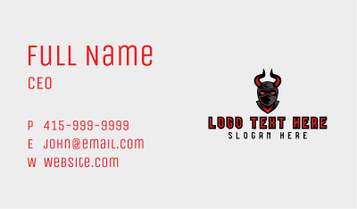 Ninja Demon Assassin Business Card Image Preview