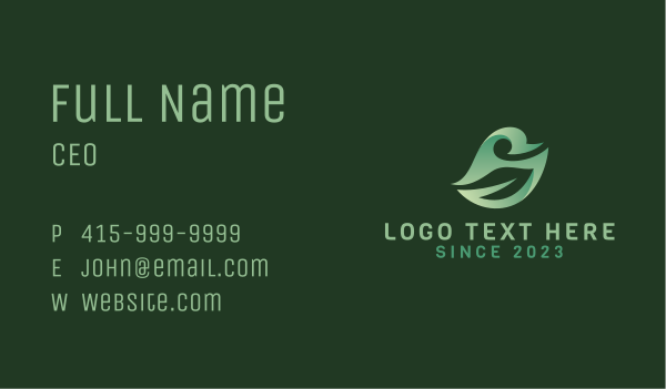 Gardening Leaf Letter S  Business Card Design Image Preview