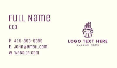Urban Cupcake Bakery Business Card Image Preview