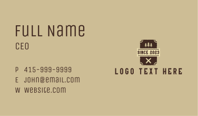 Pine Tree Chisel Carpentry Business Card Image Preview