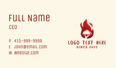 Kitchen Fire Restaurant Business Card Image Preview