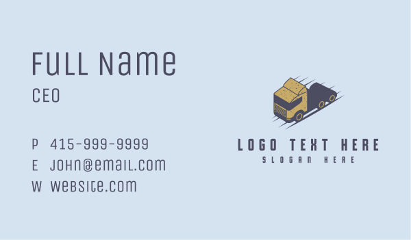Cargo Trucking Transport Business Card Design Image Preview