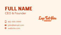 Retro Cozy Salon Wordmark Business Card Image Preview