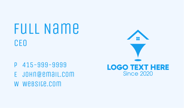 Blue Housing Locator Business Card Design Image Preview