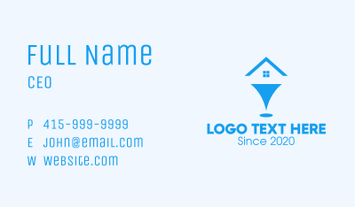 Blue Housing Locator Business Card Image Preview