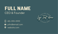 Generic Classic Wordmark Business Card Image Preview