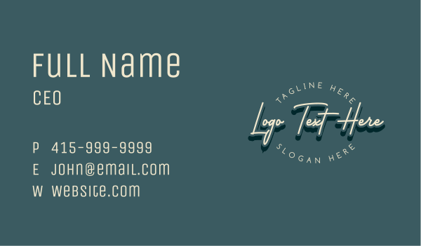 Generic Classic Wordmark Business Card Design Image Preview