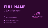 Creative Script Calligraphy Business Card Image Preview