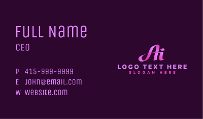 Creative Script Calligraphy Business Card Image Preview