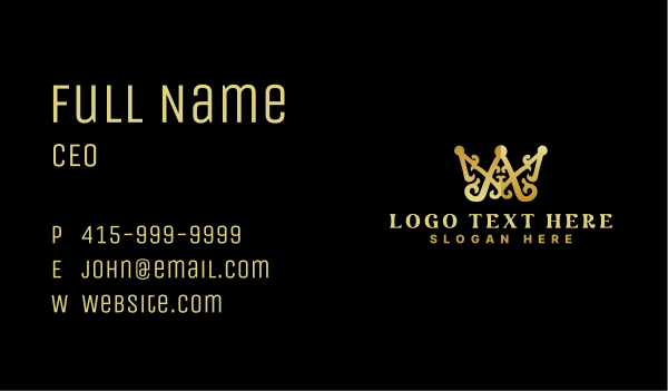 Luxury Royalty Crown Business Card Design Image Preview