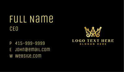 Luxury Royalty Crown Business Card Image Preview