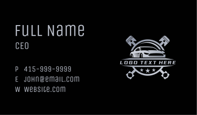 Piston Car Mechanic Business Card Image Preview