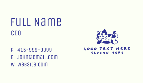 Pet Cool Cat Business Card Design Image Preview
