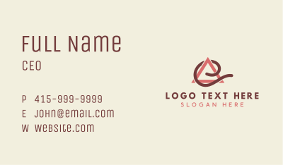 Triangle Swirl Letter E Business Card Image Preview