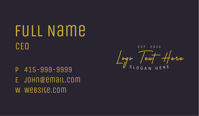 Business Clothing Wordmark Business Card Image Preview