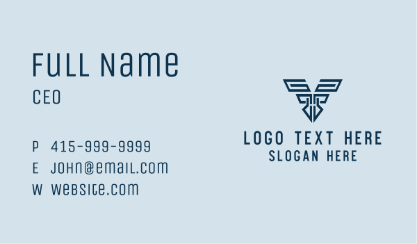 Mechanical Letter V Business Card Design Image Preview
