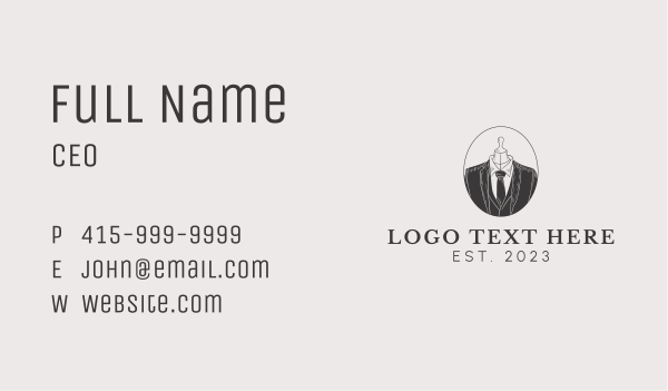 Classic Men Suit Business Card Design Image Preview