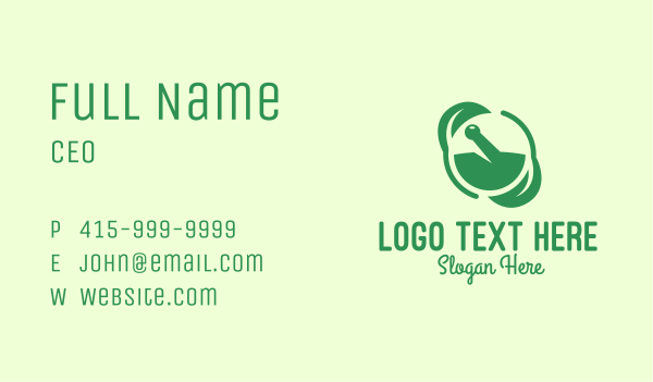 Green Herbal Medicine Business Card Design Image Preview